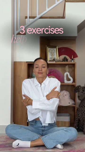 A woman demonstrates three exercises to help the nervous system feel safe.